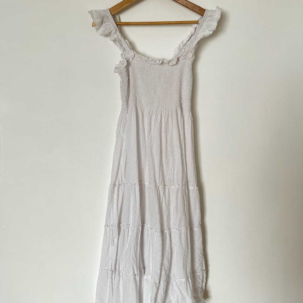 Hill House Ellie Nap Dress, sheer white Swiss dot